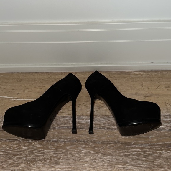 EUC YSL platform heels- black suede- size 38 - Picture 13 of 17